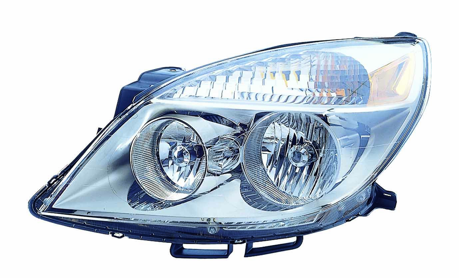 GM2502305 saturn aura 2007 left headlight 1st design with bulb shield for high beam to 04  1