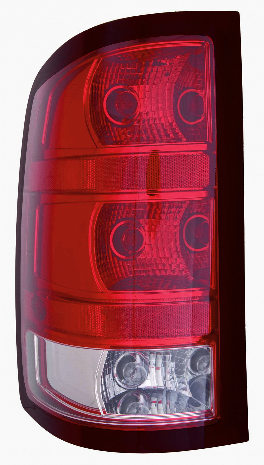 GM2800254 gmc pickup gmc sierra 2009 2013 left taillight base model with dark trim large b 1