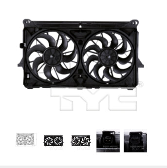 CHEVROLET SILVERADO PICKUP 2007-2013 — DUAL FAN ASSEMBLY; ESCALADE 6.0L/6.2L; 07-14; SILVERADO/SIERRA 1500 4.8L/5.3L/6.0L/6.2L 07-13; TAHOE 6.2L 08-09; YUKON 6.2L 07-14 (OE 15780789)