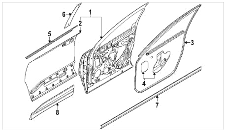 NISSAN KICKS 2025-2026 — FRONT DOOR LH; 2025-