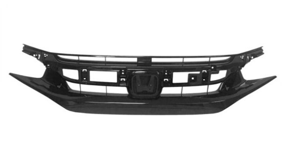 HONDA CIVIC 2016-2021 — FRONT GRILLE; PAINTED BLACK; SPORT MODELS; SEDAN 19-21/COUPE 19-20 CAPA