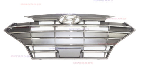 HYUNDAI ELANTRA 2019-2020 — FRONT GRILLE; KOREA BUILT; W/O SPORT; W/ CRUISE; BLACK/6 CHR-BARS; SEDAN 2019-2020