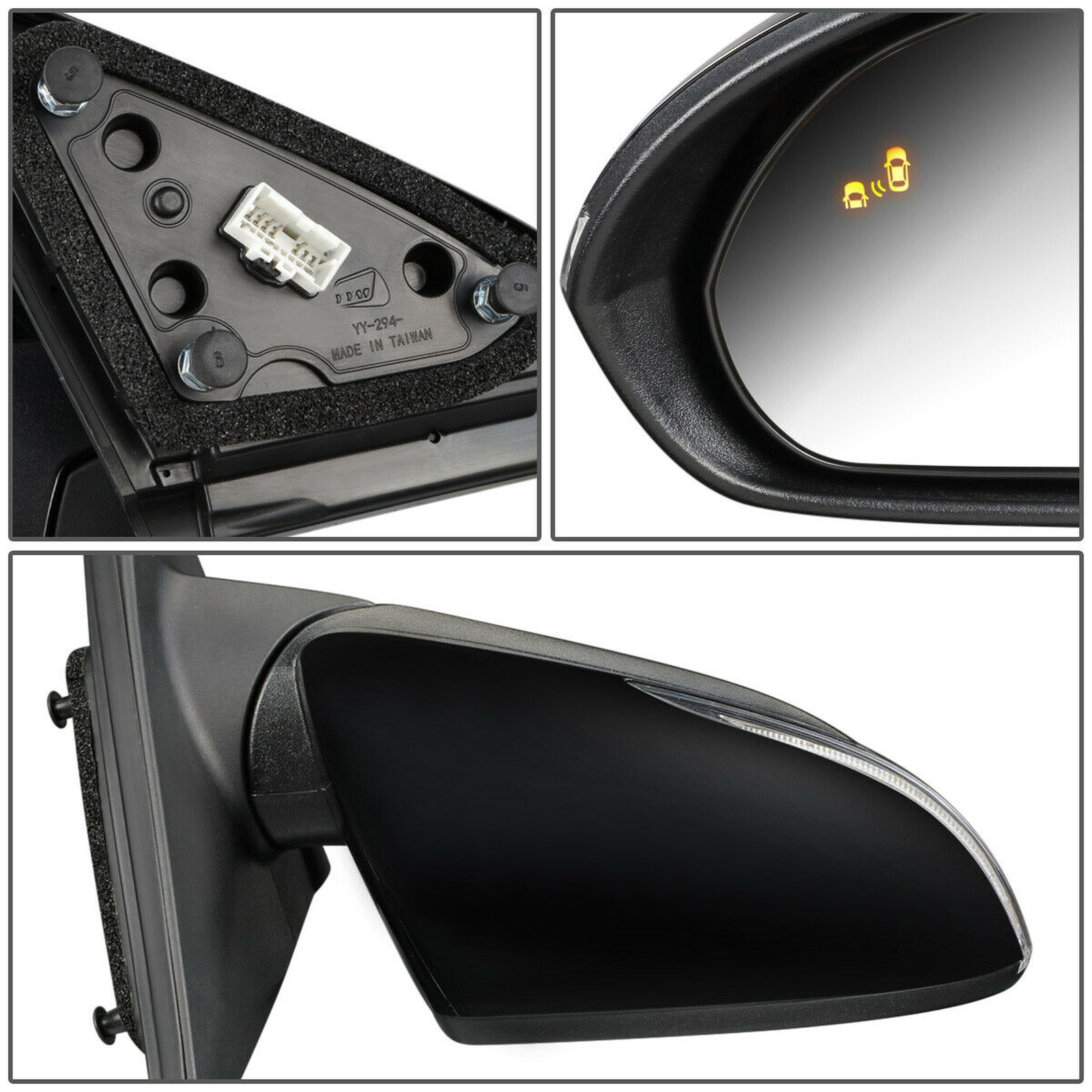 HY1321249 hyundai elantra 2018 2020 right side mirror power ptm htd with blind spot hy1321 4