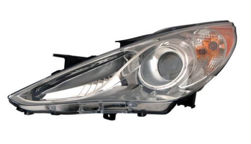 HYUNDAI SONATA 2011-2014 — HEAD LIGHT LH; FOR SE/LIMITED; CHROME BEZEL; SONATA 2011-2014( EXCEPT HYB) CAPA