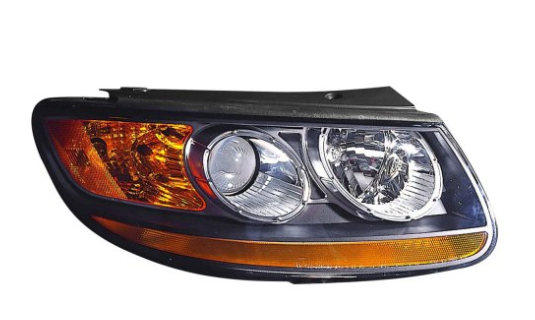 HYUNDAI SANTA FE 2010-2012 — HEADLIGHT RH; ORANGE LOWER REFLECTOR; SANTA FE 2010-2011 CAPA