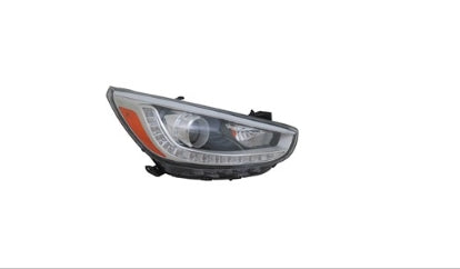 HYUNDAI ACCENT 2012-2017 — HALOGEN HEADLIGHT RH; W/ LED ACCENT; PROJECTOR TYPE; SEDAN/HBACK 2014-2017 CAPA