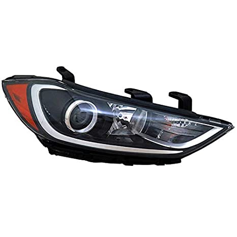 HYUNDAI ELANTRA 2017-2018 — HEAD LAMP HALOGEN RH; USA BUILT; W/ DRL IN BUMPER ; SEDAN 2017-2018