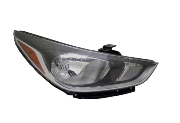 HYUNDAI ACCENT 2018-2022 — HALOGEN HEADLIGHT RH; ACCENT SEDAN 2018-2020