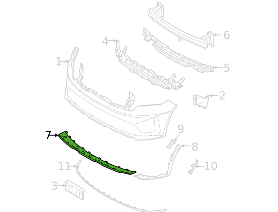 KIA SORENTO 2021-2023 — FRONT SKID PLATE; BLACK/PAINT; USE W/ 1-PIECE BUMPER; SORENTO 2021-2023