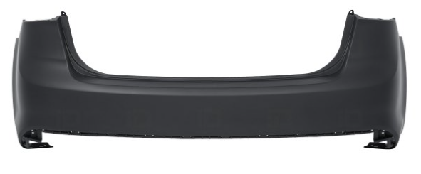 KIA FORTE 2017-2018 — REAR BUMPER PRIMED; W/O SENSORS; FORTE SEDAN 2017-2018