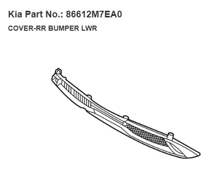 KIA FORTE 2019-2024 — REAR LOWER BUMPER; PARTIAL TEXTURE; FE AND LXS; 2022-2024