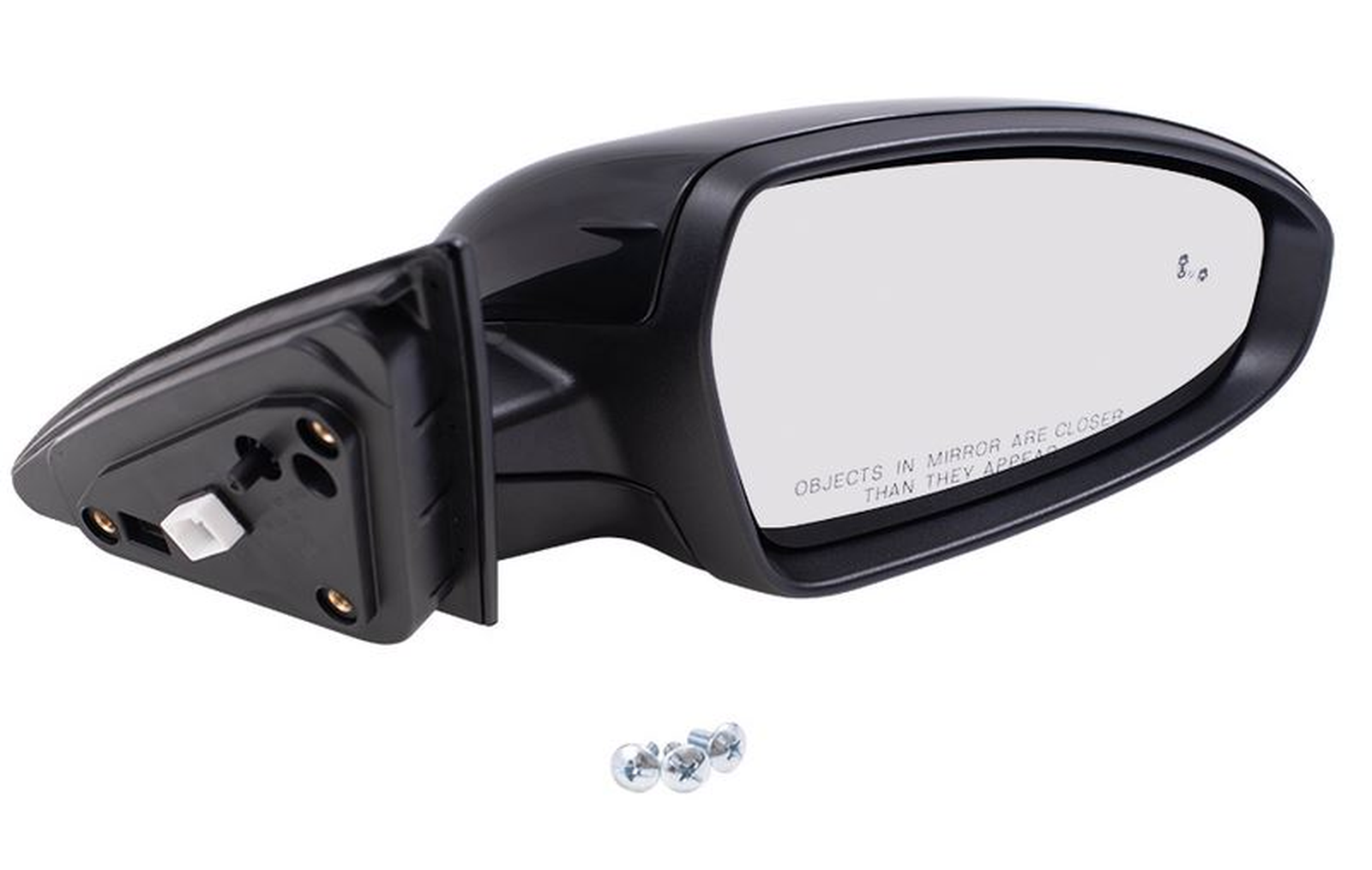 KI1321225 kia forte 2019 2020 right side mirror power htd gloss black with blind spot ki13 1