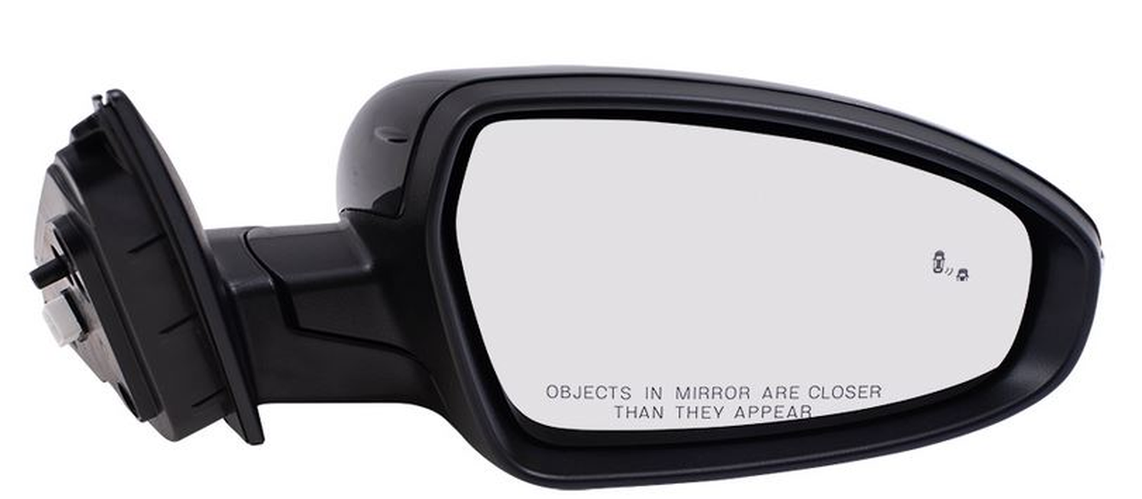KI1321225 kia forte 2019 2020 right side mirror power htd gloss black with blind spot ki13 3