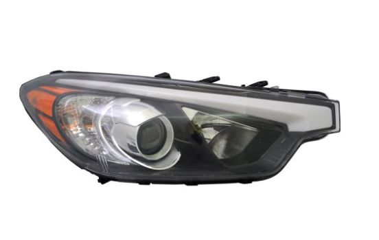 KIA FORTE 2014-2016 — HALOGEN HEADLAMP RH; W/O LED POSITION LAMP; FORTE/ HBACK 2014-2016 CAPA