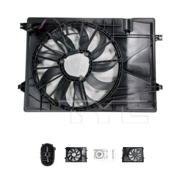 KIA TELLURIDE 2020-2025 — DUAL RAD/CND FAN ASSEMBLY; W/ BRUSHLESS MOTOR; 3.8L V6; 2020-2023 (OE 25380-S9000)
