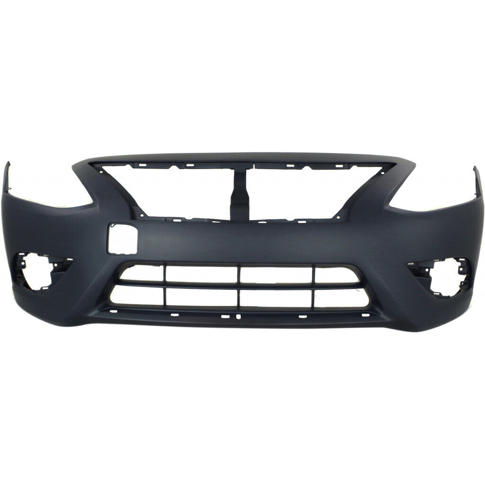 NI1000300 nissan versa 2015 2019 bumper front primed with chrome moulding ptm ni1000300 2