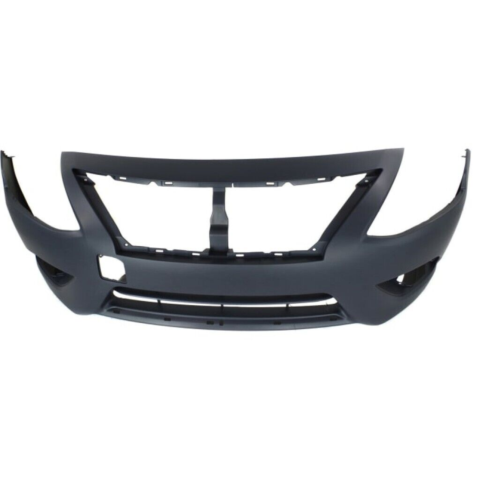 NI1000300 nissan versa 2015 2019 bumper front primed with chrome moulding ptm ni1000300 5