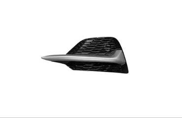 NISSAN QASHQAI 2017-2023 — FRONT LOWER BUMPER GRILLE LH; BLACK/SILVER MOLDING; QASHQAI/ROGUE_SPORT 2020-2023