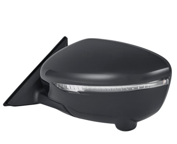 NISSAN ROGUE 2014-2020 — MIRROR LH; POWER/HEATED/TURN SIGNAL/SIDE VIEW CAMERA; US BUILT; 2014-2017
