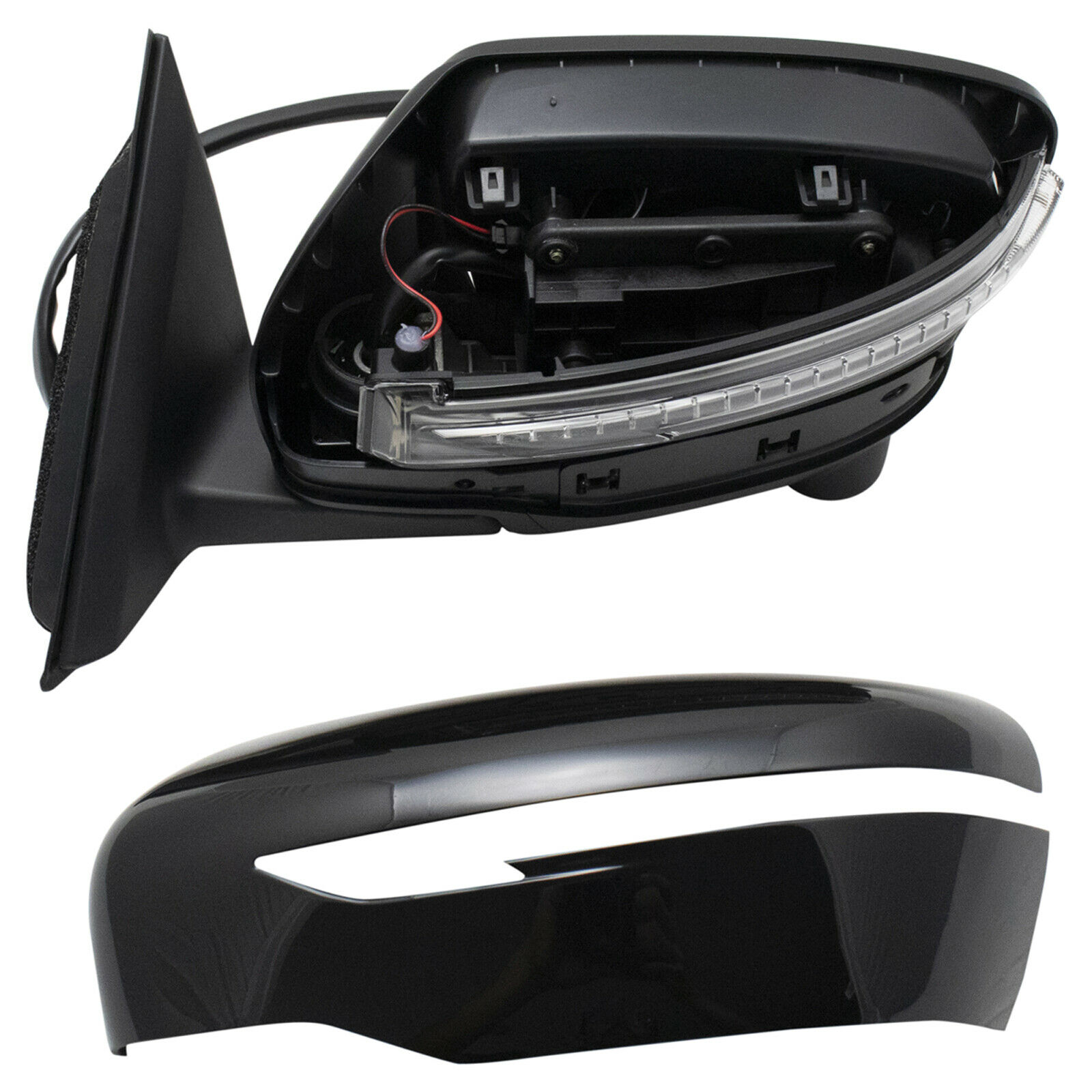 NI1320290 nissan rogue 2016 2017 left side mirror power htd with side view camera turn sig 4