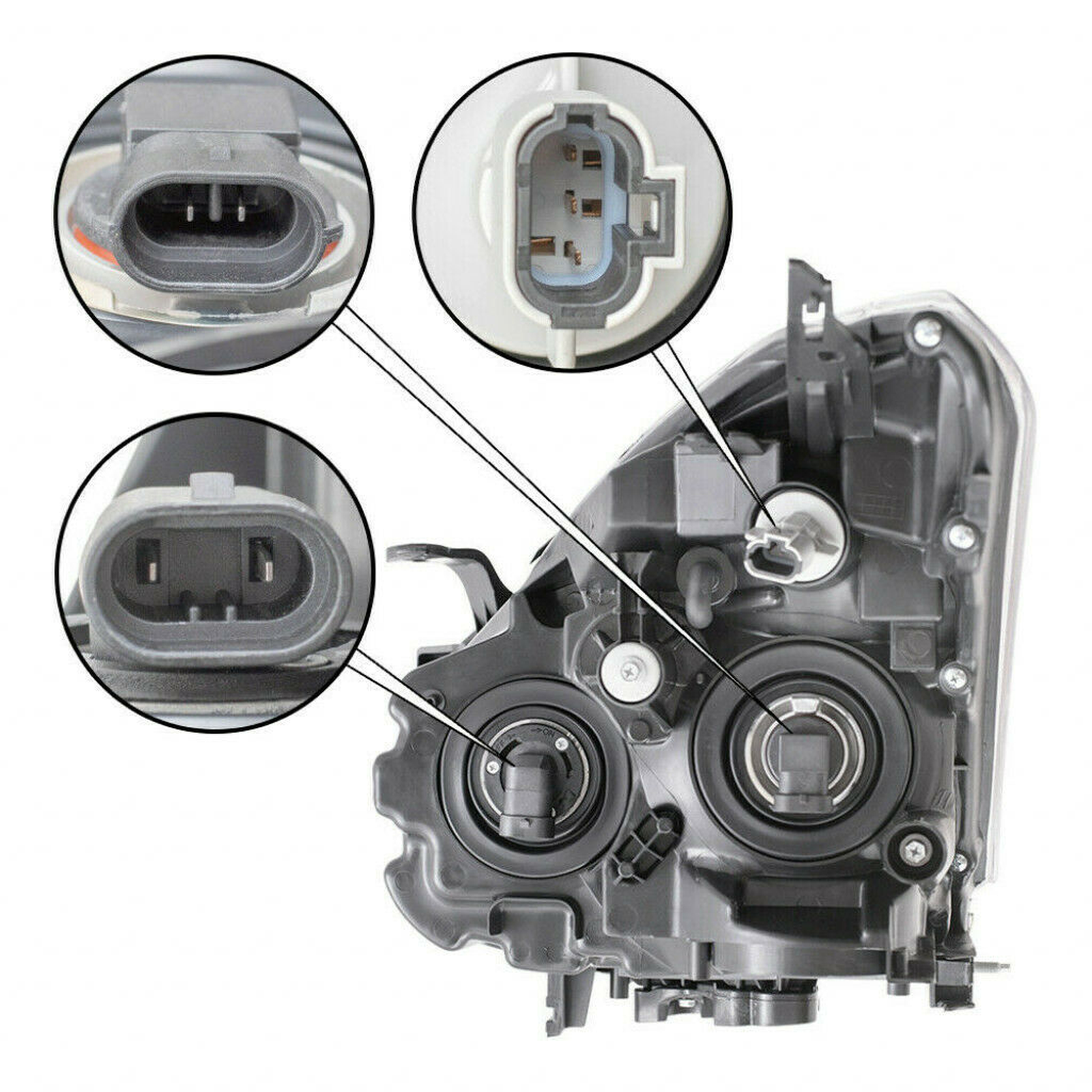 NI2502170 nissan rogue 2008 left headlight halogen hq ni2502170 4