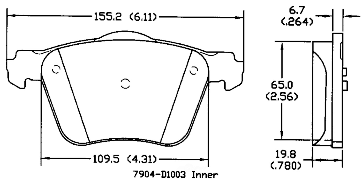 PSD1003C volvo front power stop ceramic brake pads psd1003c 2003 2014 1