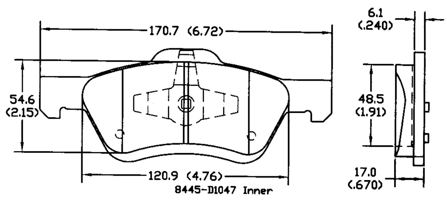 PSD1047C front power stop ceramic brake pads psd1047c 1