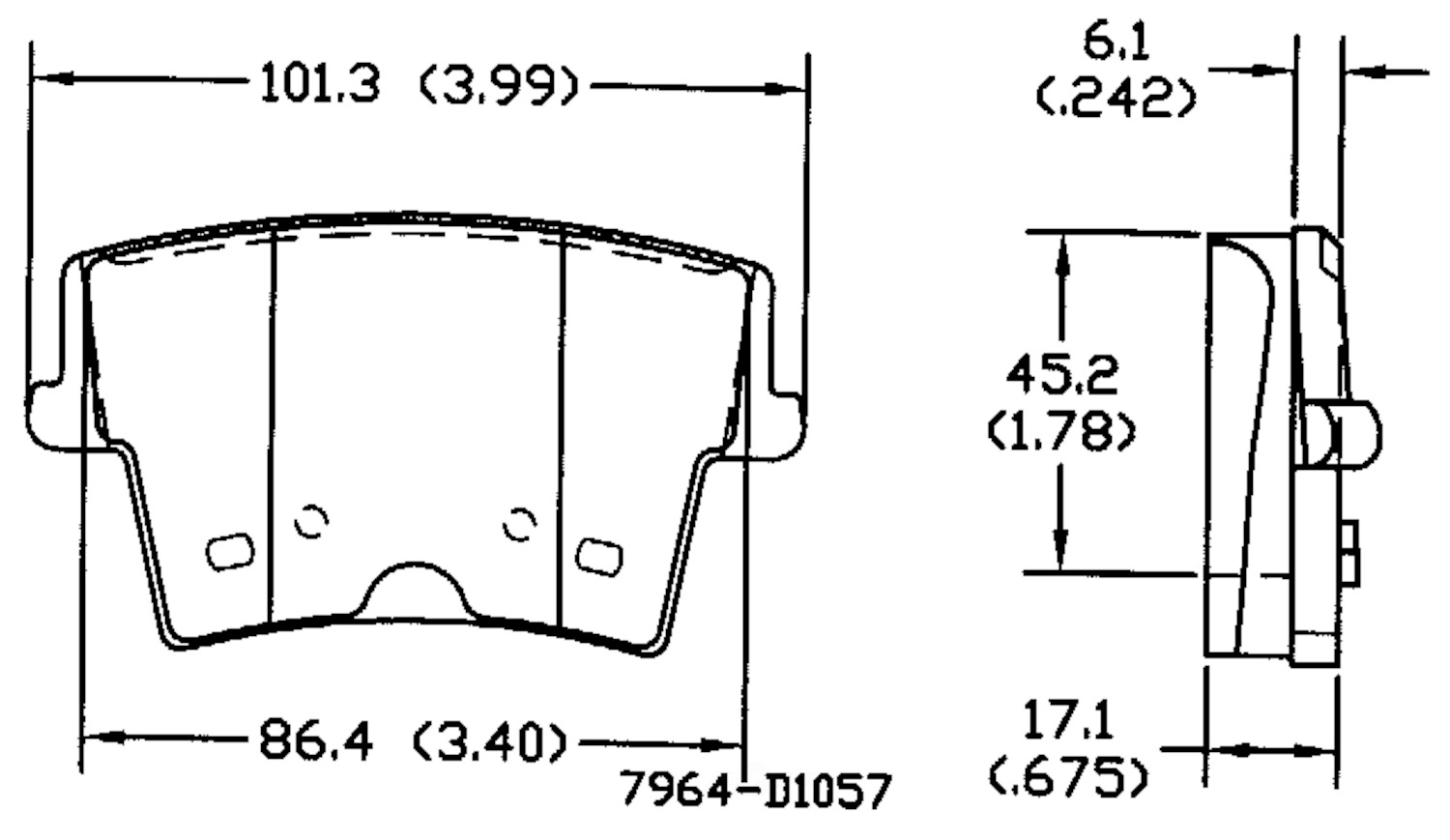 PSD1057C front power stop ceramic brake pads psd1057c 1