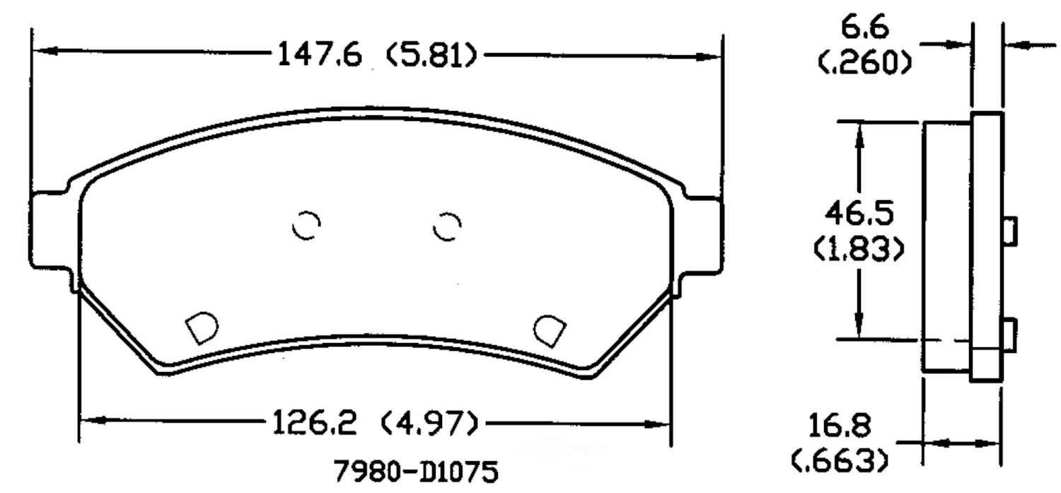 PSD1075C front power stop ceramic brake pads psd1075c 1
