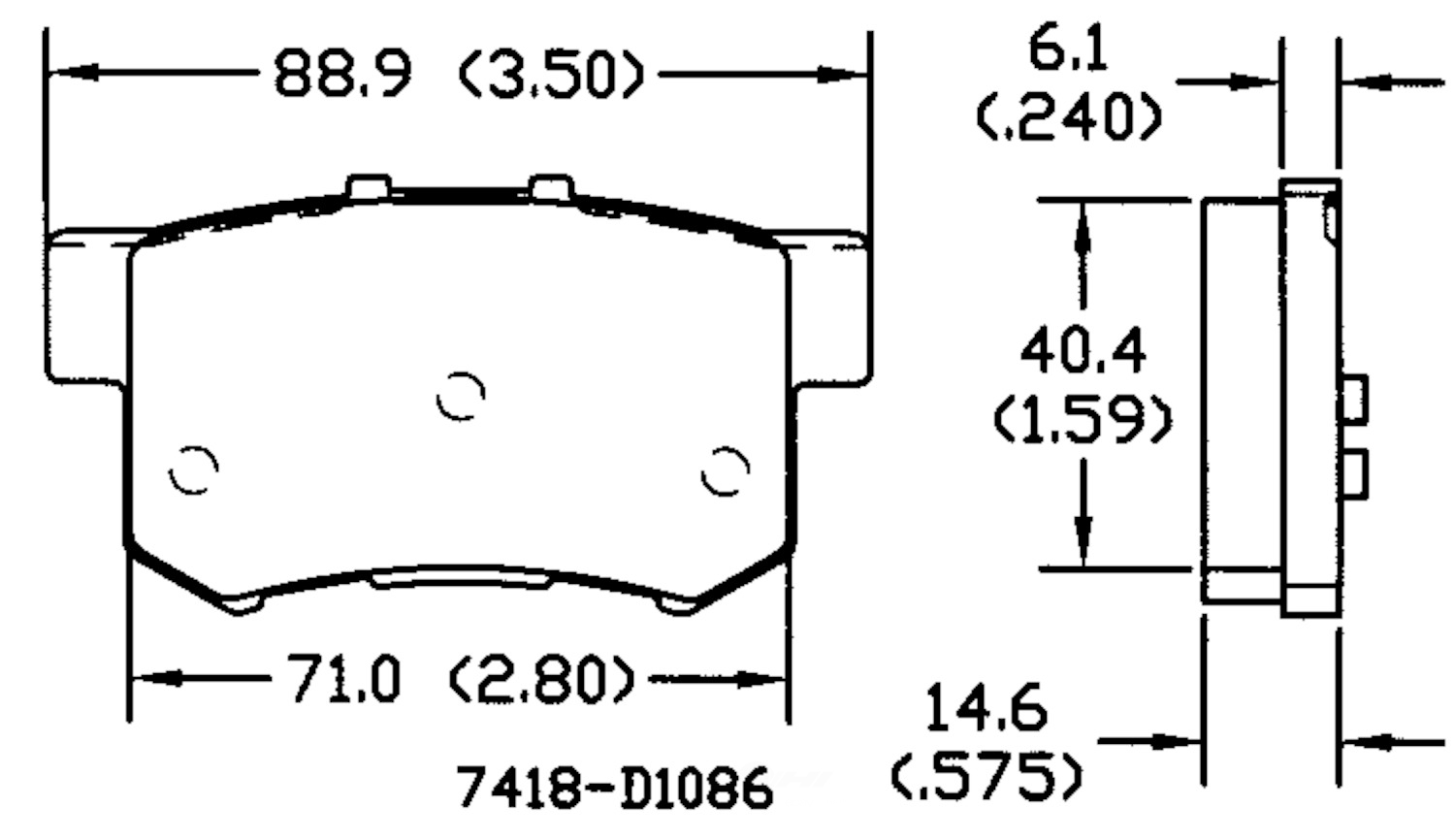 PSD1086C front power stop ceramic brake pads psd1086c 1
