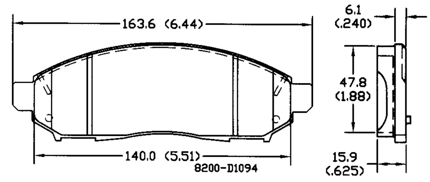 PSD1094C front power stop ceramic brake pads psd1094c 1