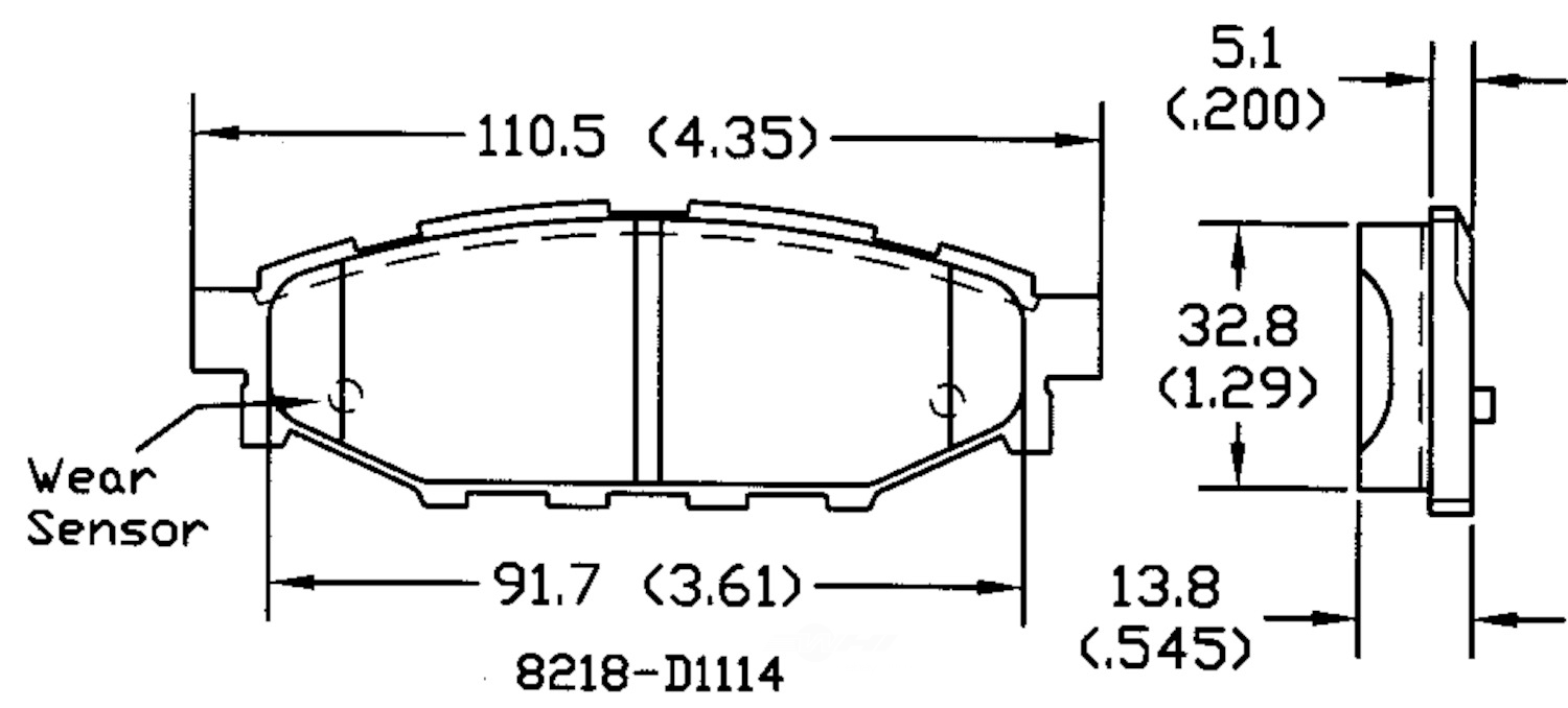 PSD1114C front power stop ceramic brake pads psd1114c 1
