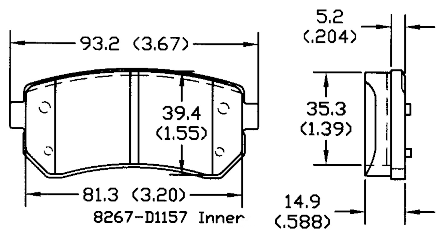PSD1157C front power stop ceramic brake pads psd1157c 1