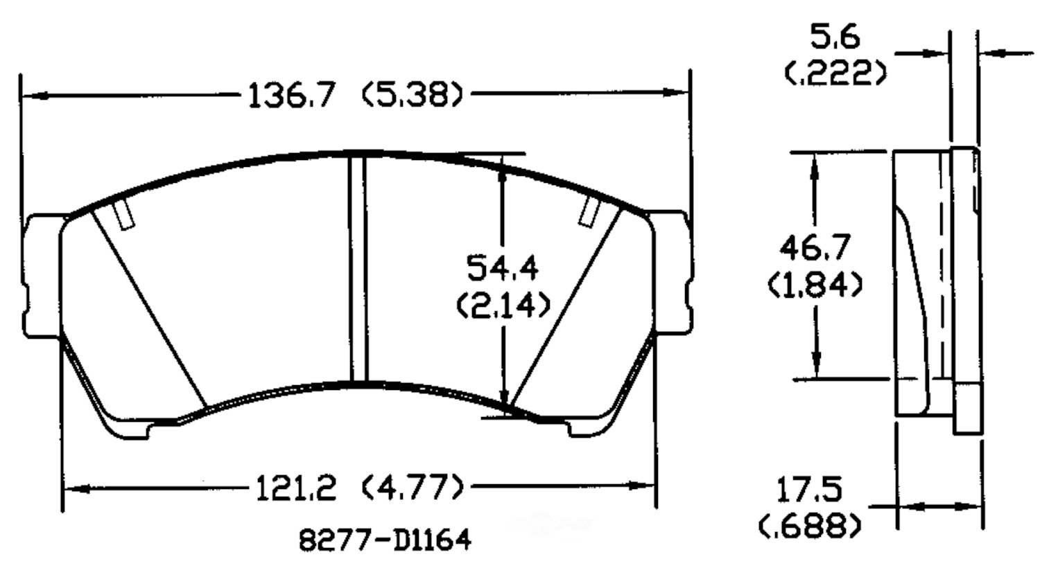 PSD1164C front power stop ceramic brake pads psd1164c 1