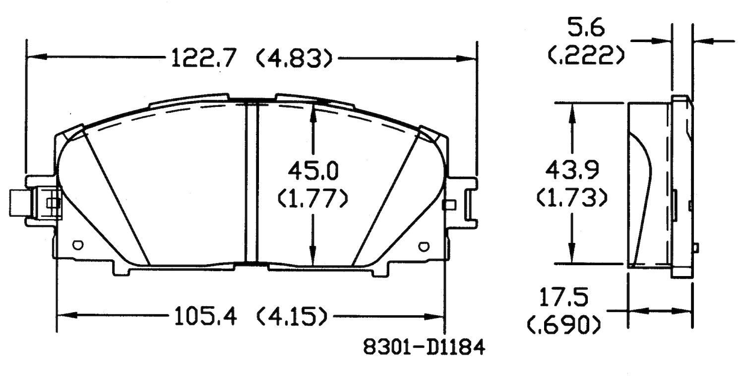 PSD1184C front power stop ceramic brake pads psd1184c 1