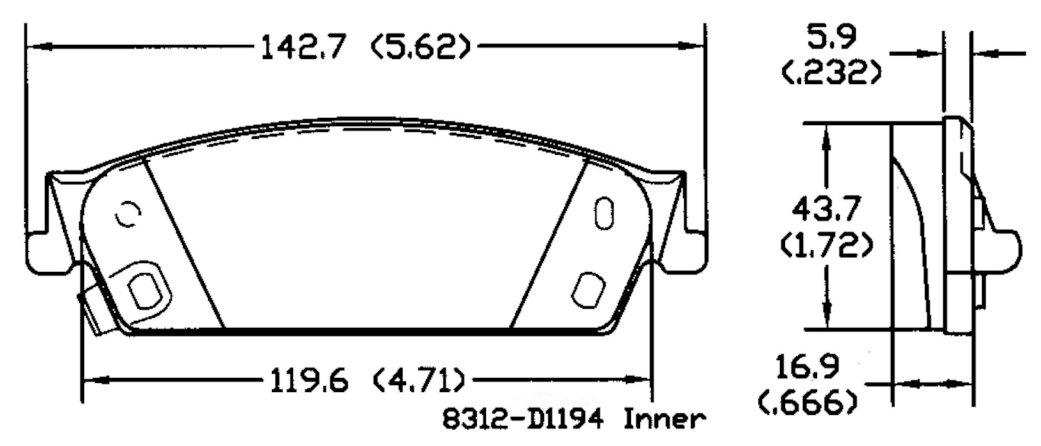 PSD1194C front power stop ceramic brake pads psd1194c 1