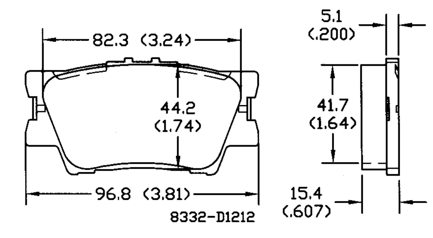 PSD1212C front power stop ceramic brake pads psd1212c 1