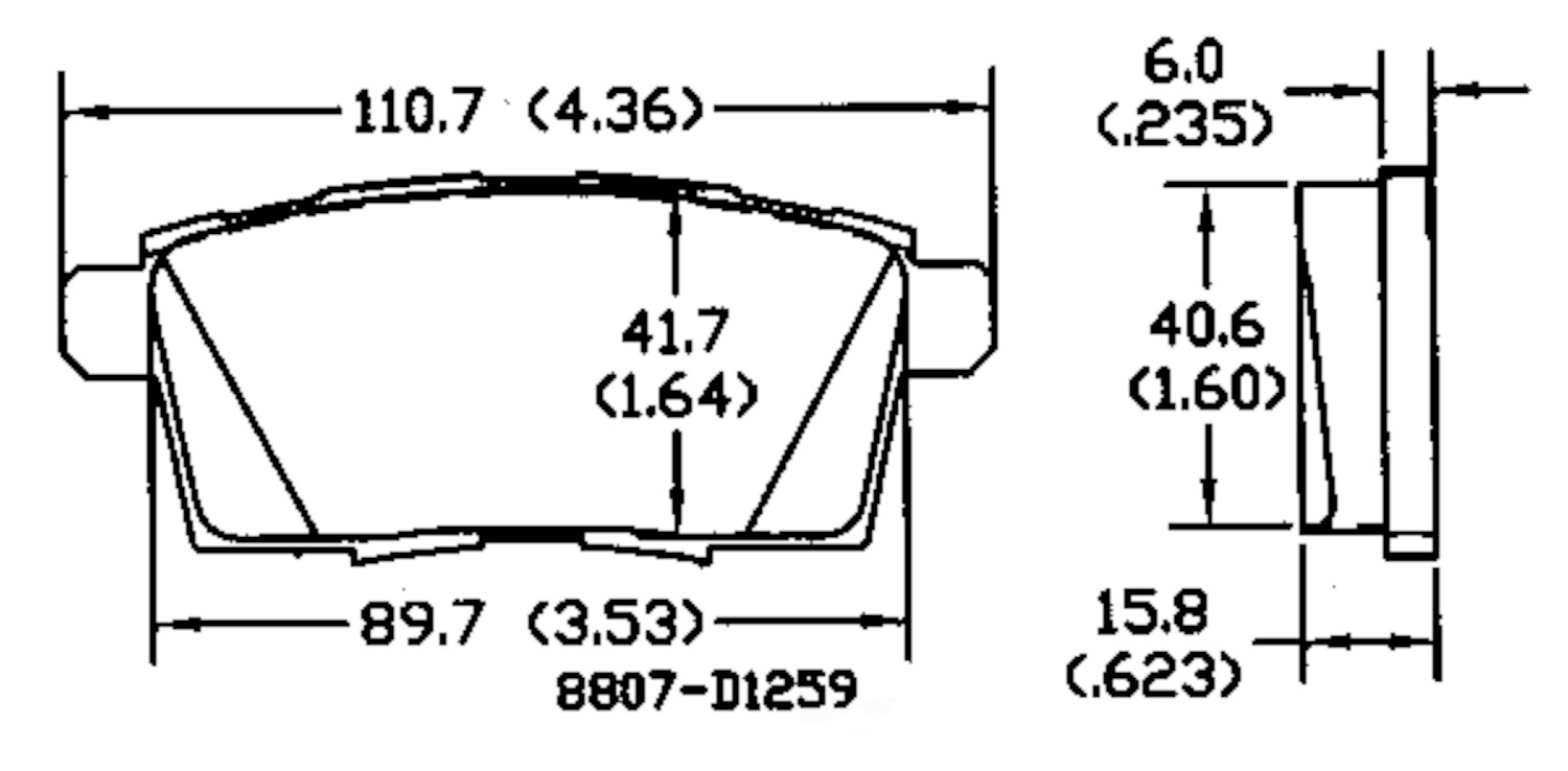 PSD1259C front power stop ceramic brake pads psd1259c 1