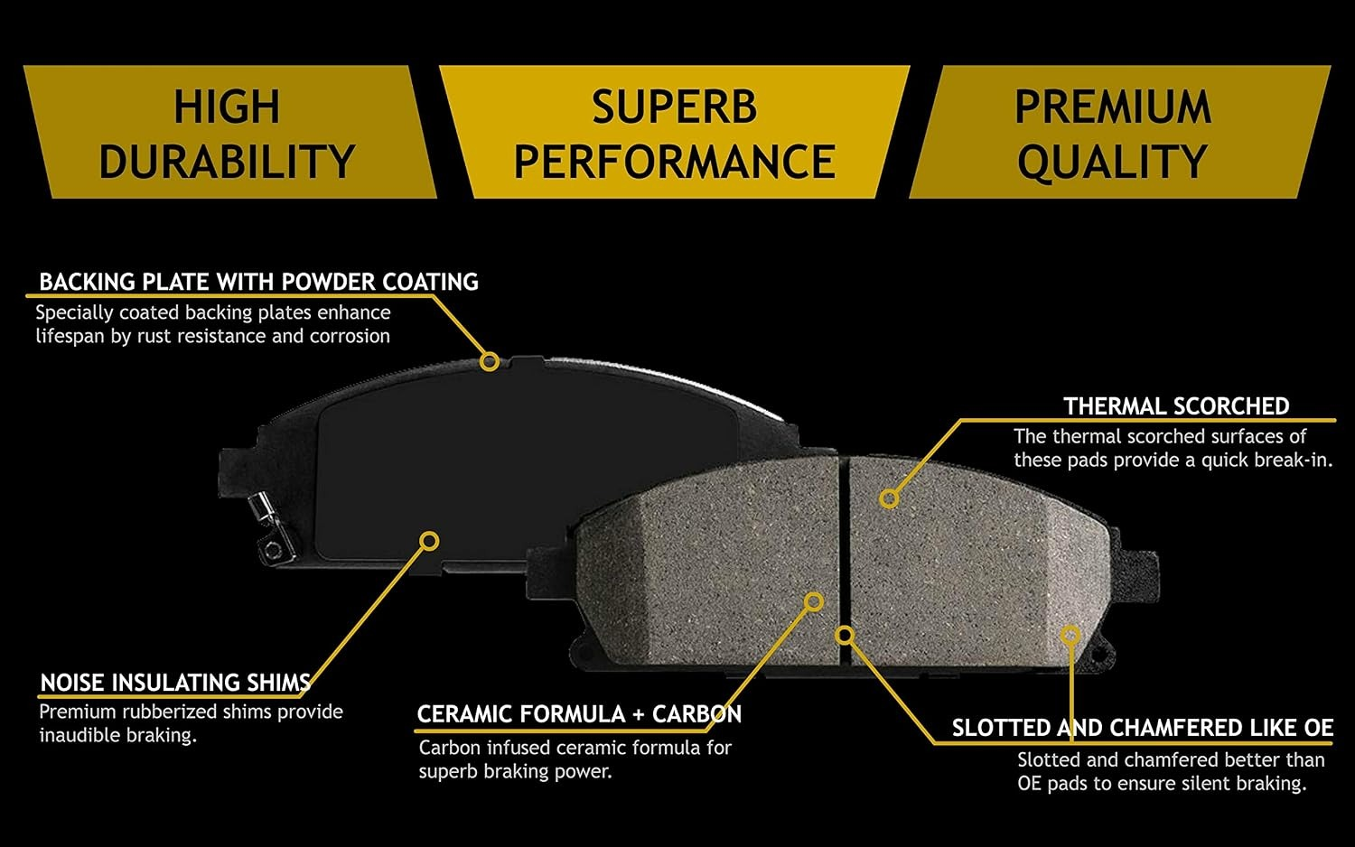 PSD1260C bmw front power stop ceramic brake pads psd1260c 2004 2013 2