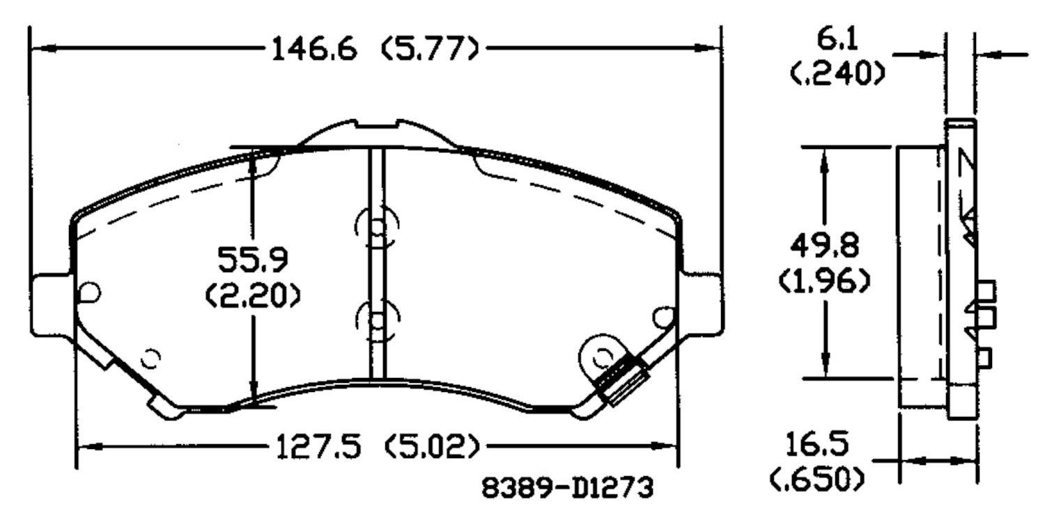 PSD1273C front power stop ceramic brake pads psd1273c 1