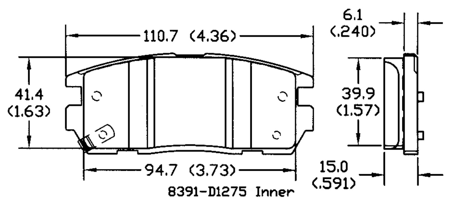 PSD1275C front power stop ceramic brake pads psd1275c 1