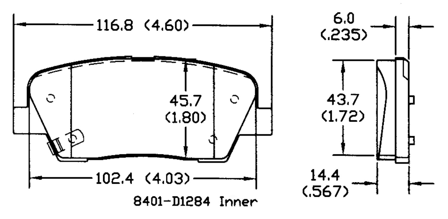 PSD1284C front power stop ceramic brake pads psd1284c 1