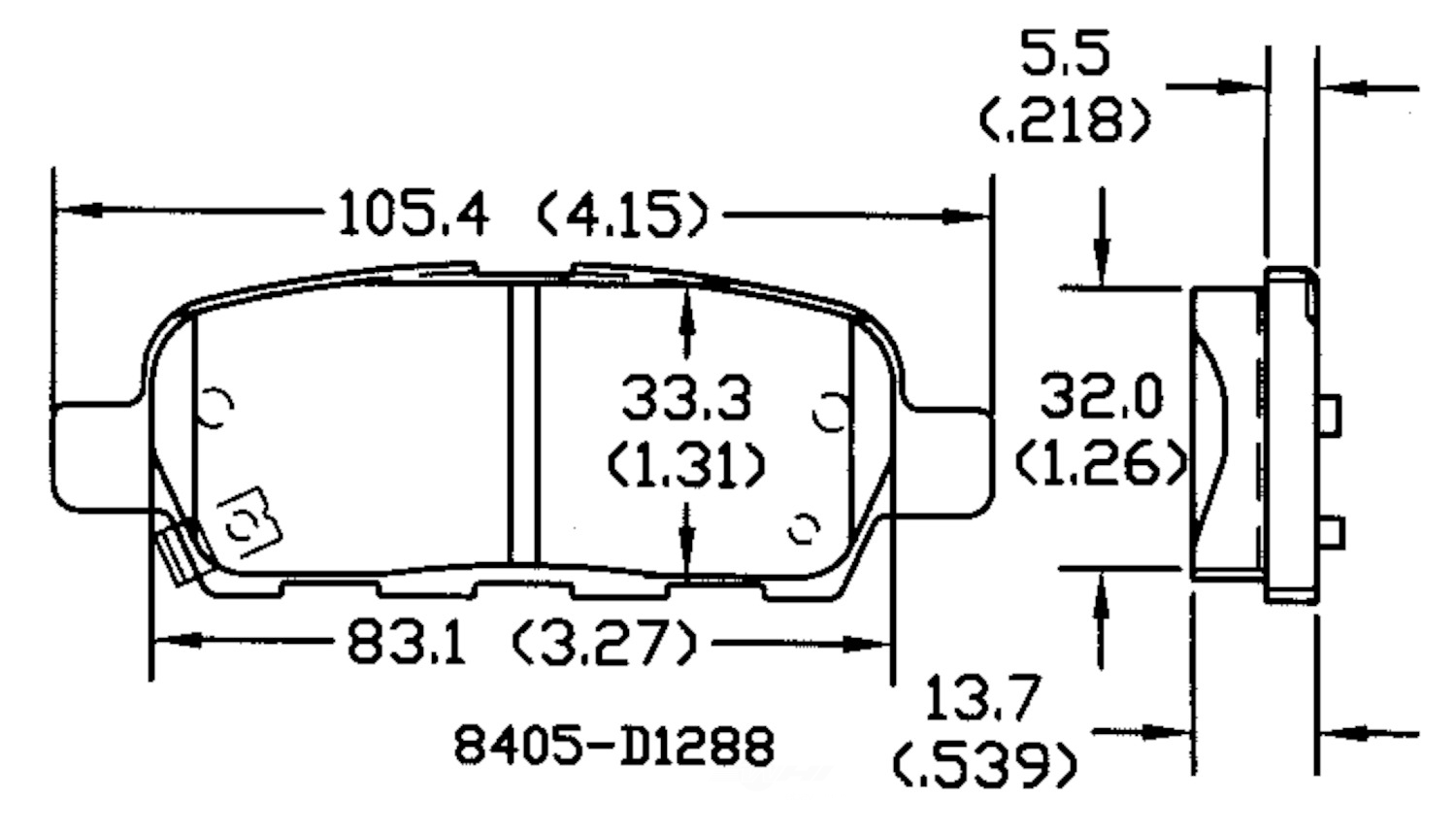 PSD1288C front power stop ceramic brake pads psd1288c 1