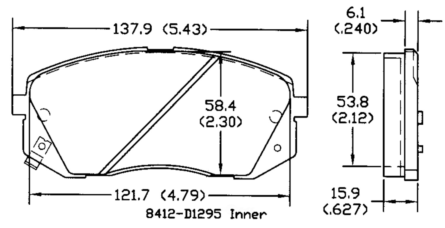 PSD1295C front power stop ceramic brake pads psd1295c 1