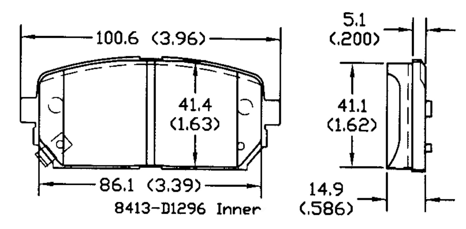 PSD1296C front power stop ceramic brake pads psd1296c 1