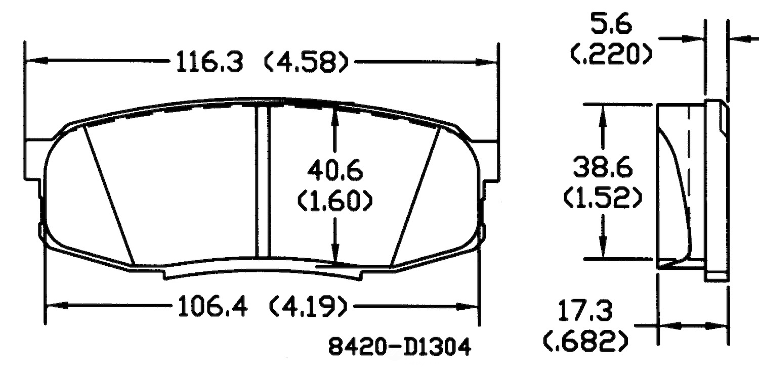 PSD1304C front power stop ceramic brake pads psd1304c 1