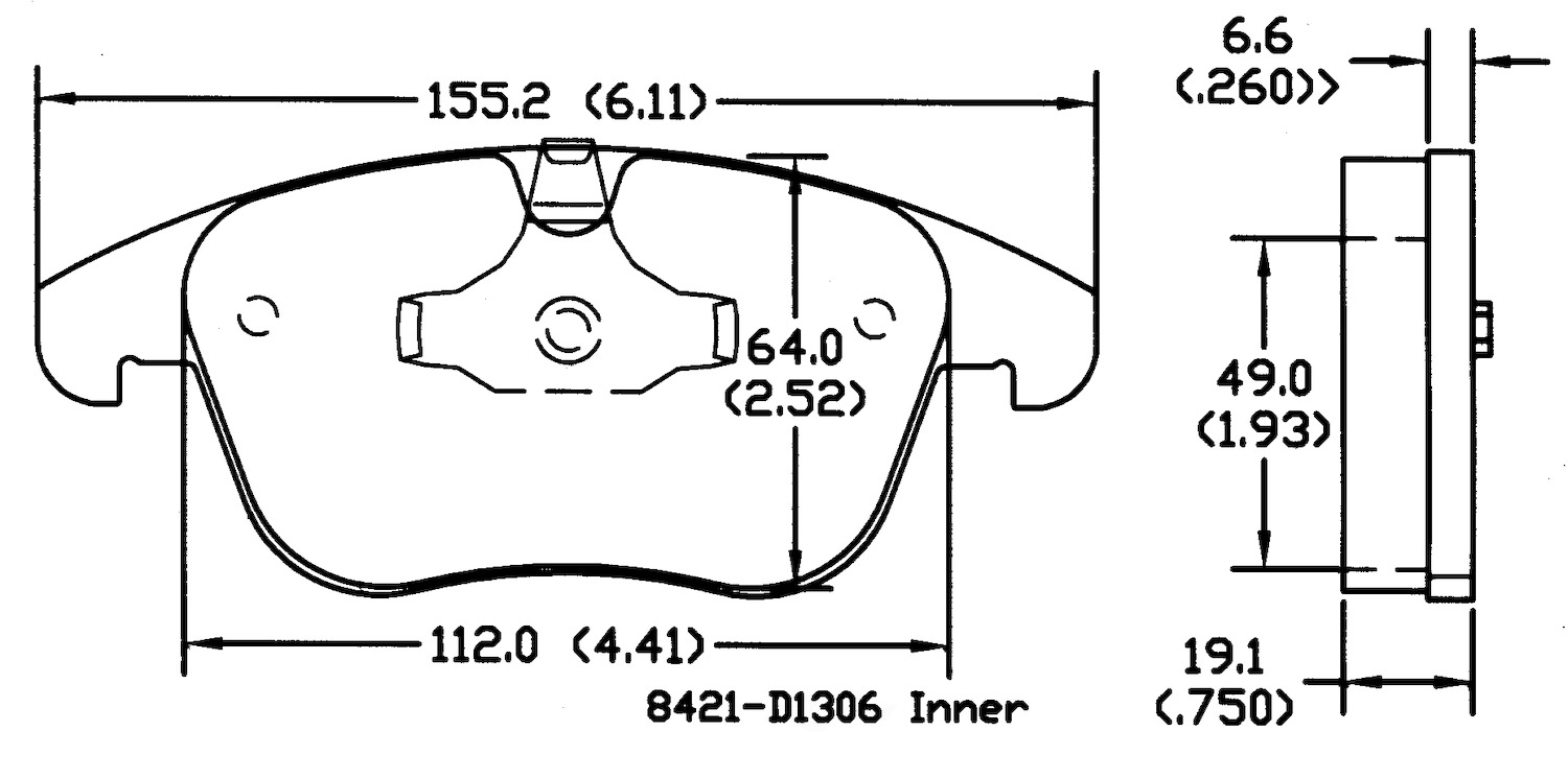 PSD1306M front power stop semi metallic brake pads psd1306m 1