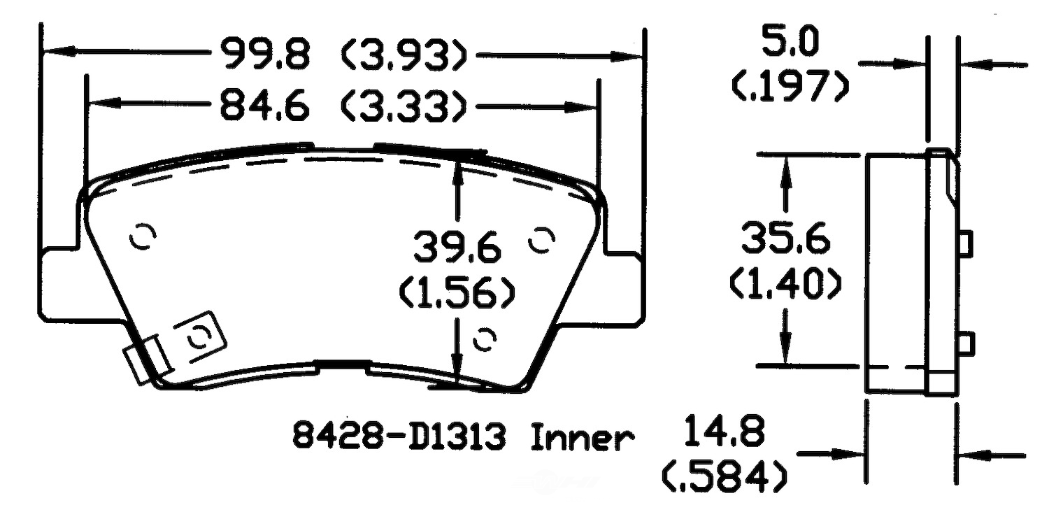 PSD1313C front power stop ceramic brake pads psd1313c 1