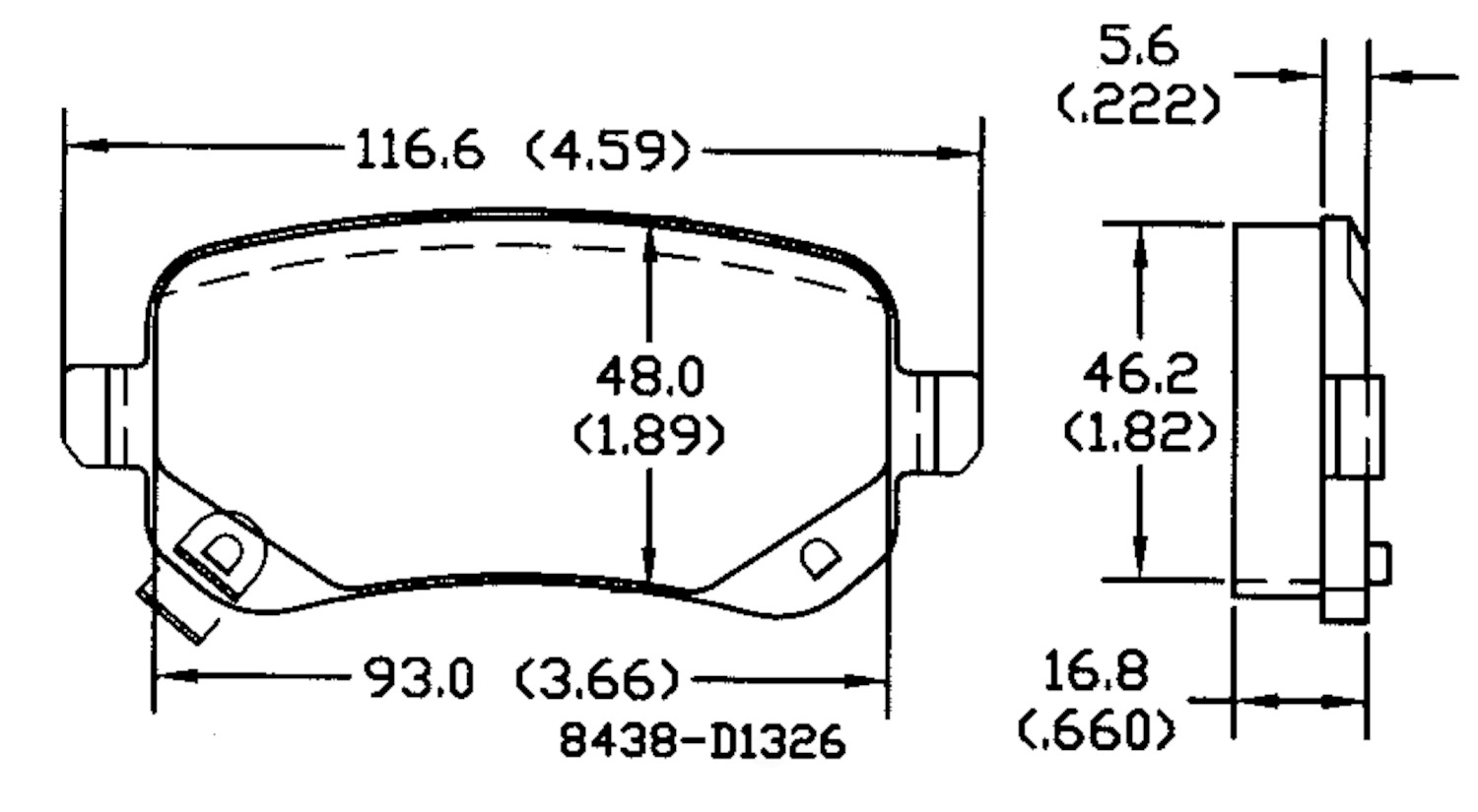 PSD1326C front power stop ceramic brake pads psd1326c 1