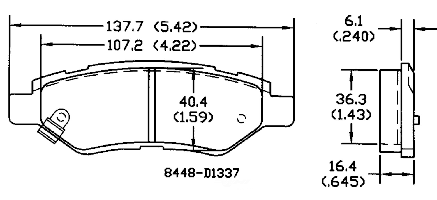 PSD1337C front power stop ceramic brake pads psd1337c 1